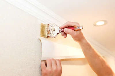 Pose de papier peint à Dimbsthal — revêtements muraux et toiles de verre